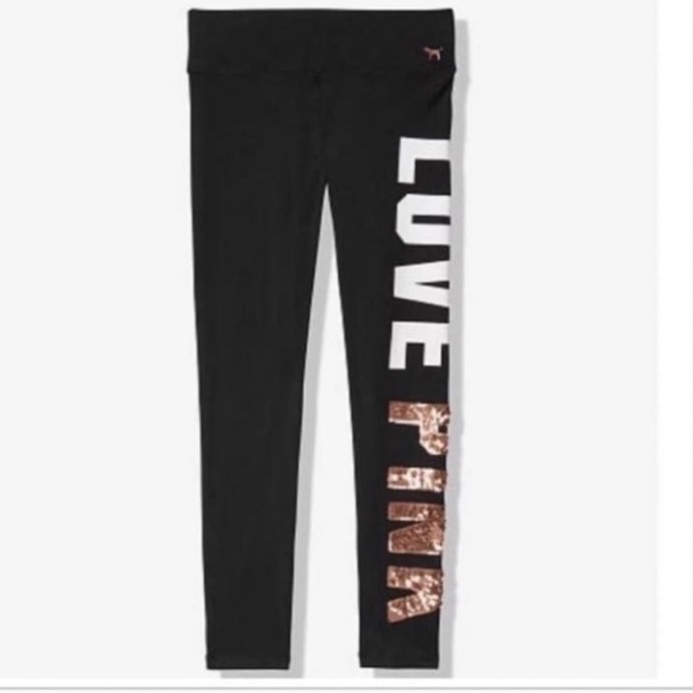 NWT VS PINK LARGE BLING LEGGINGS - Picture 3 of 4